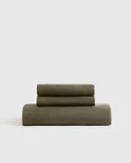 Bnwot Quince European Linen Fitted Sheet Set 3 Piece Full Dusty Olive. Fixed Price $89.00.