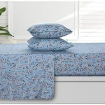 Azores Home 100% Organic Cotton Sheets In Size, Gots Queen, Blue. Fixed Price $91.99.