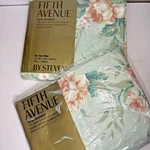 2 Twin Fifth Avenue Fitted Bed Sheets Cottage Flowers By Stevens Vintage 70S. Fixed Price $18.00.