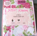 Betsey Johnson Queen Sheet Set Rose Floral Bouquet Romantic Pink Soft Easy Care. Fixed Price $43.99.