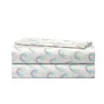 Heritage Kids 3 Piece Twin Sheet Set Rainbow Print Includes Flat. Fixed Price $28.05.