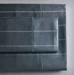 New Simply Vera Wang Queen 4 Pc 600 Tc Pima Sheet Set - Shadow Indigo Stripe. Fixed Price $109.95.