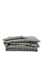 Quince Home Classic Organic Percale Gingham Sheet Set Blue Fog Full. Fixed Price $49.00.