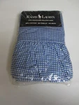 Ralph Lauren Small Gingham Blue White Ruffled 2 Standard Pillowcases (irregular). Fixed Price $109.99.