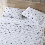 Eddie Bauer - Sheet Set, Warm Breathable Cotton Twin, Dog Friends White. Fixed Price $39.74.