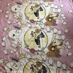 Vtg Disney Beauty & The Beast Twin Flat Sheet Craft Cutter Fabric Material 1991. Fixed Price $22.00.