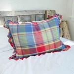 Pair Vtg Ralph Lauren Spinnaker Beach House Madras Plaid Ruffle Pillow Sham Usa. Fixed Price $95.91.