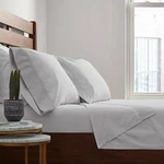 Rivet Percale 100% Organic Cotton Queen Bed Sheet Set & Pillowcase, Vapor. Fixed Price $61.98.