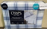 Chaps By Ralph Lauren 6PC Queen Sheet Set With 4 Pillowcases White/blue Plaid. Fixed Price $41.99.