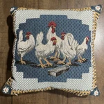Rooster Pillow 12 Square Zip Closure Tapestry Fabric Pristine Condition!. Fixed Price $19.00.