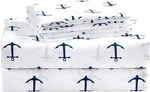 Chezmoi Collection 4-PIECE Kids/teens Nautical Sheet Set Soft Microfiber White. Fixed Price $40.56.