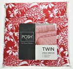 2 Pc Sheet Microfiber Red Floral Mini Set 1 Fitted + Pillowcase. Fixed Price $23.99.