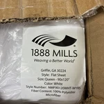 1888 Mills Queen Flat Sheet 90X120 White Lot/case. Fixed Price $115.69.