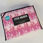 Hot Pink Fire Flames Print 4PC Queen Sheets Set White Red Harley Girl Biker Chic. Fixed Price $51.96.