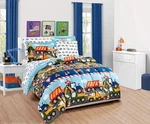 Mk Home Comforter Set Boys Girls Teens With Sheet New (construction, Twin). Fixed Price $32.90.