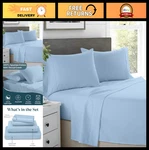 Rv King Sheet Set 100% Cotton 600 Thread Count 4 Piece Light Blue. Fixed Price $132.99.