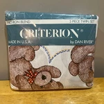 Vintage Criterion Dan River Twin Sheet Set Tumbling Teddies 3PC 1986 Made Usa. Fixed Price $44.99.