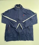 Polo Ralph Lauren Track Jacket Mens Xl Blue Full Zip Stripe Stand Collar Sports. Fixed Price $26.59.