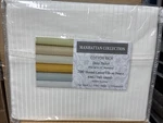 King Sheet Set 700 Manhattan Collection Cream Pin Stripe Brand New Beautiful. Fixed Price $59.95.