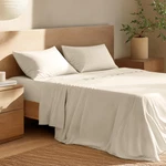 Bare Home 100 Organic Cotton Queen Sheet Set - Crisp Percale Weave. Fixed Price $143.42.