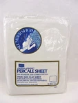 Vintage Sears Perma-prest Percale White One Twin Flat Sheet 96B69-6R. Fixed Price $20.24.
