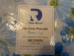 Vtg Queen Bed Sheet Flat Dan River Tranquale Blue Flowers No Iron Percale 50/50. Fixed Price $24.00.