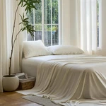 Nwt Sijo Doz Bamboo Sheet Set 3 Piece - 2 Pillowcases 1 Fitted Ivory King. Fixed Price $65.00.