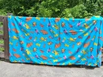 Vintage Sesame Street Blue Twin Flat Sheet Big Bird Elmo Oscar Snuffleupagus. Fixed Price $25.00.