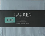 Ralph Lauren King Size Dunham 100% Cotton Sateen Sheet Set Blue New Bag. Fixed Price $98.75.
