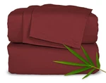 Pure Bamboo Sheets, Genuine 100% Organic Viscose Derived Queen, Merlot. Fixed Price $170.90.