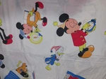 Rare Vtg Wabasso Disney Mickey & Friends Sleepy Bed Time Twin Flat Sheet Vgc. Fixed Price $12.92.
