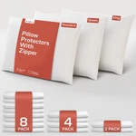 Niagara 4 Pack Standard Pillow Protectors With Zipper, Premium Cotton Sateen .... Fixed Price $18.04.