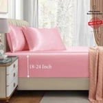 Lavish 3-PIECE Satin Sheet Set King Extra Deep Pocket, Soft Pink Elegance. Fixed Price $36.09.