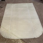 Vtg Gloria Vanderbilt Atelier Martex Twin Top Sheet Lace Trim Cream Ivory. Fixed Price $29.99.