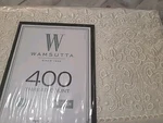 New Wamsutta Twin Sheet Set 100% Cotton Sateen Weave 400 Thread Count Ivory Lace. Fixed Price $45.00.