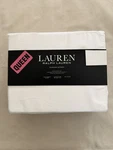 New 4PC Ralph Lauren Queen Sheet Set Solid White 100% Cotton Tc 300. Fixed Price $84.99.