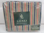 Ralph Lauren Full Extra Deep Fitted Sheet Vintage Chadwick Striped Ocean Wash. Fixed Price $145.00.