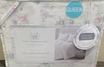 The Farmhouse Rachel Ashwell Shabby Chic Pink Purple Floral Queen Sheet Set. Fixed Price $59.99.