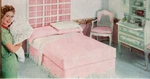 1958 Cannon Homespun Sheets Print Ad Pink Bedroom Mid Century Decor. Fixed Price $16.70.