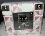 Hotel Signature Collection 1800 King Sheet Set 6 Piece Microfiber New. Fixed Price $17.81.