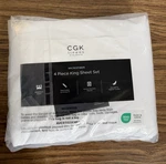 New Cgk Linens Unlimited 4-PIECE Ultra Soft Microfiber King Sheet Set White. Fixed Price $19.99.