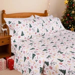 Kingrest 100% Printed Cotton Christmas Sheet Set Deep Pocket Fit 16" Breathable. Fixed Price $57.99.