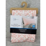Mainstays Microfiber Body Pillow Cover Pink Scroll Damask Zippered 20X52. Fixed Price $14.98.