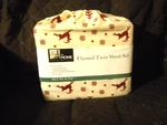 At Home With Meijer 100% Cotton Flannel 3 Pc Sheet Set Twin Reindeer New. Fixed Price $17.79.