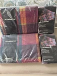 Liz Claiborne Vintage Purple Striped Queen Sheet Set 2 X Pillowcases Fitted Flat. Fixed Price $79.99.