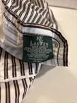 Lauren Ralph Brown & White Stripped King Flat Sheet Pillow Cases. Fixed Price $36.00.