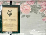 Vtg Gloria Vanderbilt Lalique Percale King Sheet Set Cottage Roses On Pale Green. Fixed Price $115.00.