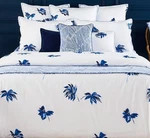 $1005 Yves Delorme Florida Queen Duvet Cover Flat Sheet Shams 4PC Set Blue White. Fixed Price $639.00.