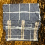 Kohl's Twin Bed Set - Sheet + Pillow Case Blue Plaid Excellent. Fixed Price $12.00.