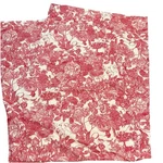 Twin Flat Sheet Lands End Red Floral Peonies Toile De Jouy. Fixed Price $39.95.